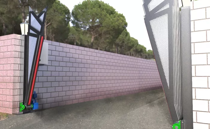 Fan shaped gate simulation