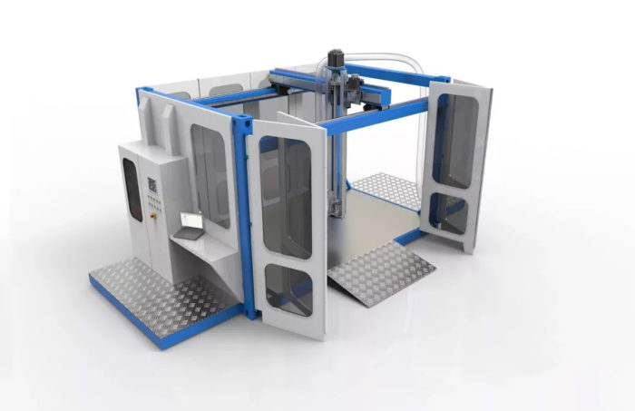 custom built concrete 3D printer