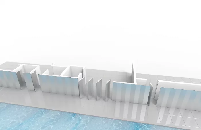 Grand scale pivoting doors array with custom engineered structure and frame - Image 6
