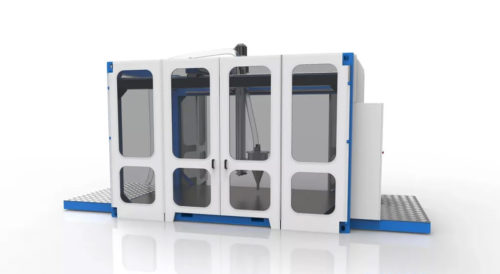 custom built concrete 3D printer