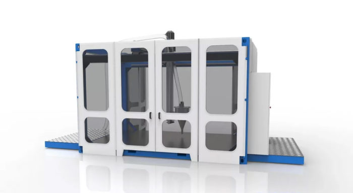 custom built concrete 3D printer