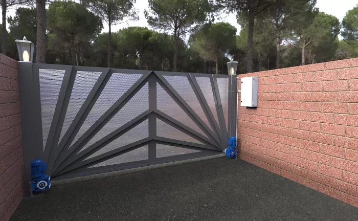 Fan shaped gate simulation