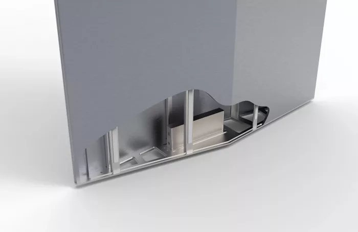 Grand scale pivoting doors array with custom engineered structure and frame - Image 10