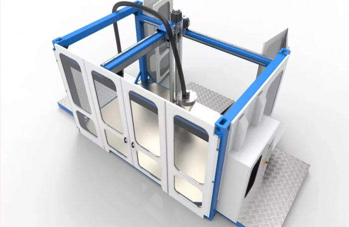 custom built concrete 3D printer