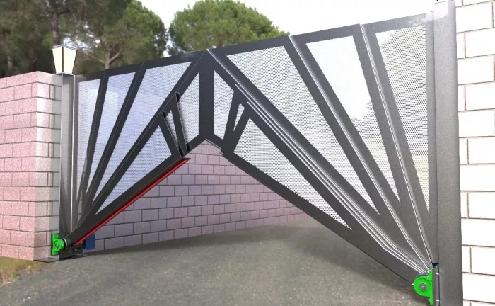 Fan shaped gate simulation