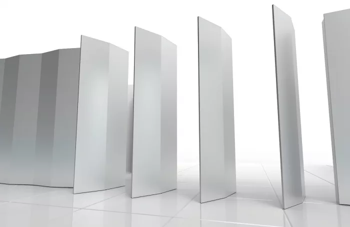 Grand scale pivoting doors array with custom engineered structure and frame